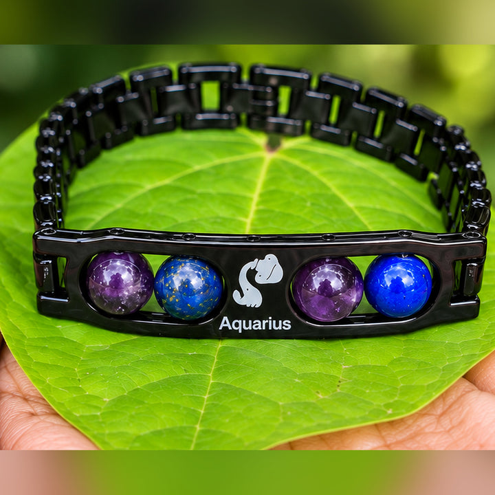Aquarius Zodiac Metal Bracelet