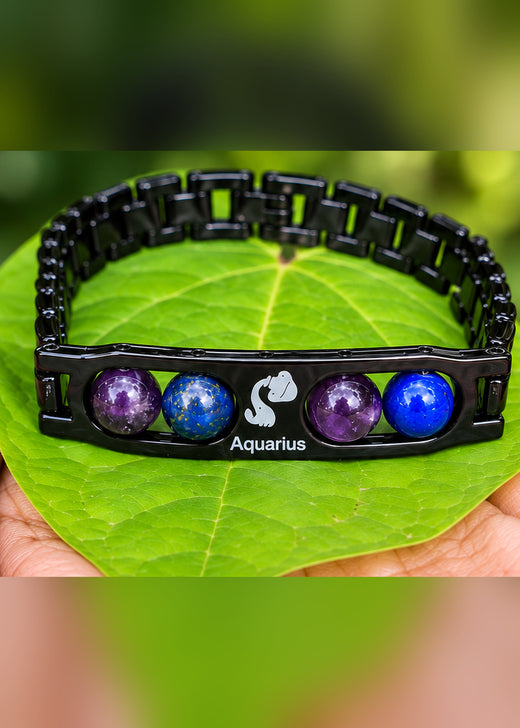 Aquarius Zodiac Metal Bracelet