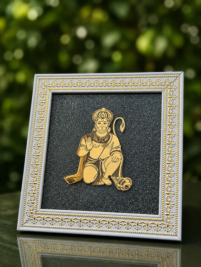 Hanuman Ji Pyrite Frame