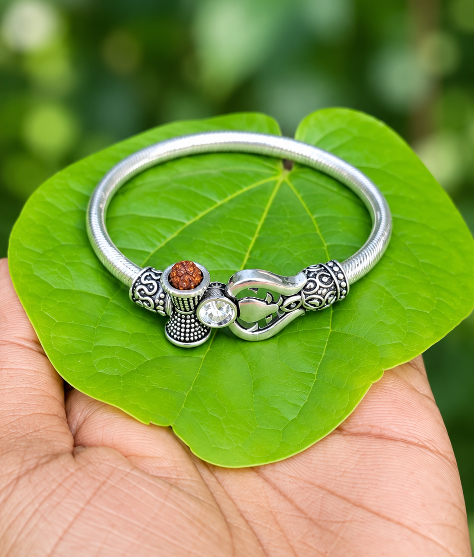 Mahadev Om Bangle(silver plate)