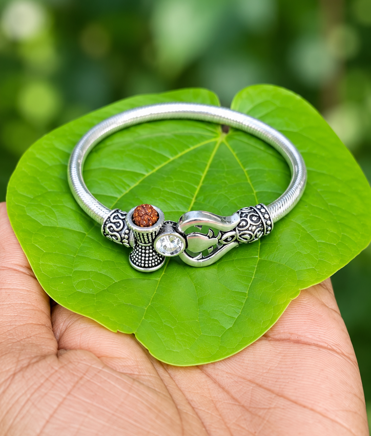 Mahadev Om Bangle(silver plate)