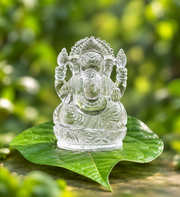 Premium Spatika Ganesha Statue(165gram)-3inch