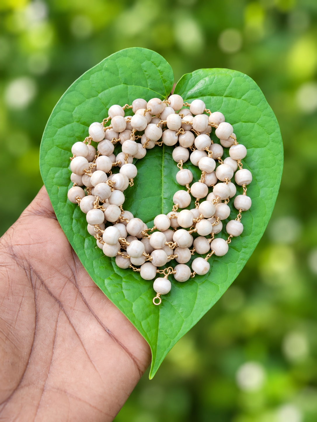 Tulasi Panchaloha(Impon) Without Cap Mala 8mm 108 beads