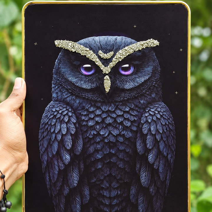 Pyrite Owl Wall Frame