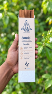 Sandal Premium Incense Sticks Peace & Relax Aathi Life(Pack Of 50)