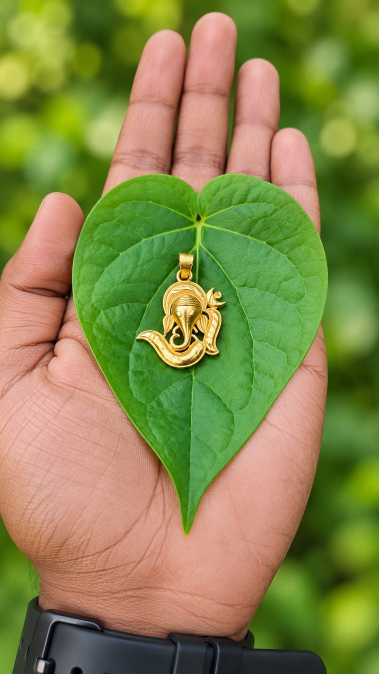 Om Ganesha Panchaloha(impon) Pendant