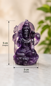 Amethyst Shiva Statue 2inch