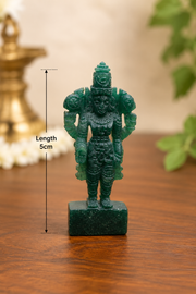 Green stone with Venkateshwara (Thirupathi Balaji)-2.5inch