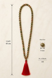 Unakite Gemstone Mala 108 Pearls
