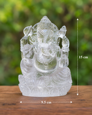 Premium Spatika Ganesh Statue-1.22kg(type B)
