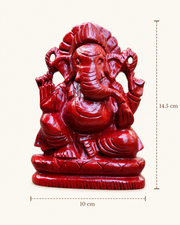 Red Jasper Ganesh statue-1.11kg(5.5inch)
