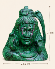 Ruby Zoisite Lord Shiva Head-11.20kg(12inch)