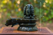 Labradorite Panchamukhi Shivalinga statue-2kg