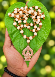 Sabarimala Special Tulasi Copper Cap Mala With Ayyappa Dollar