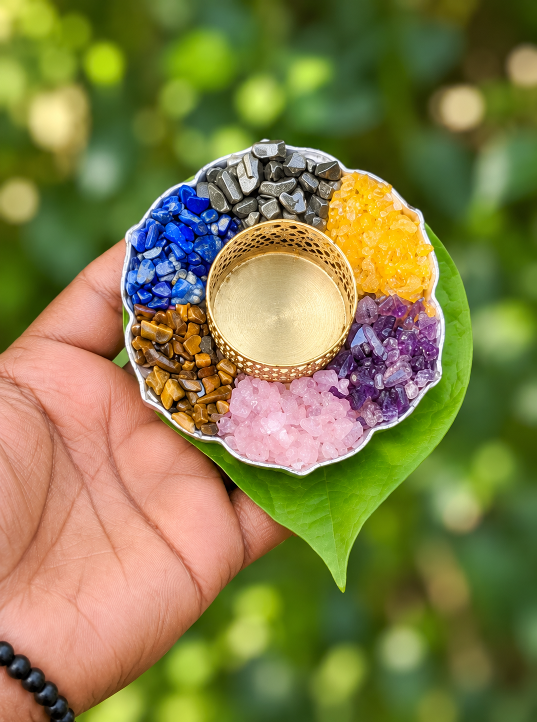 Seven Chakra Crystal Diya