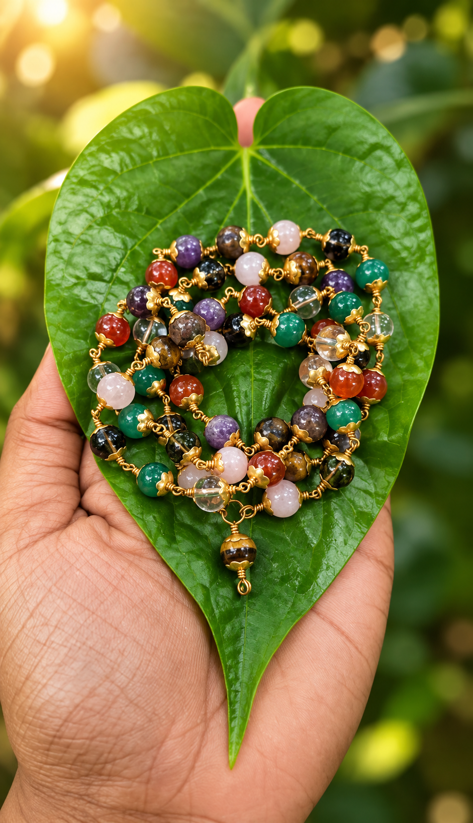 Seven Chakra Panchaloha(impon) Mala