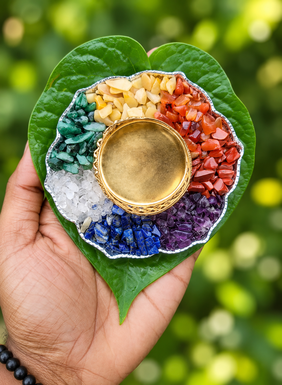 Seven Chakra Crystal Diya