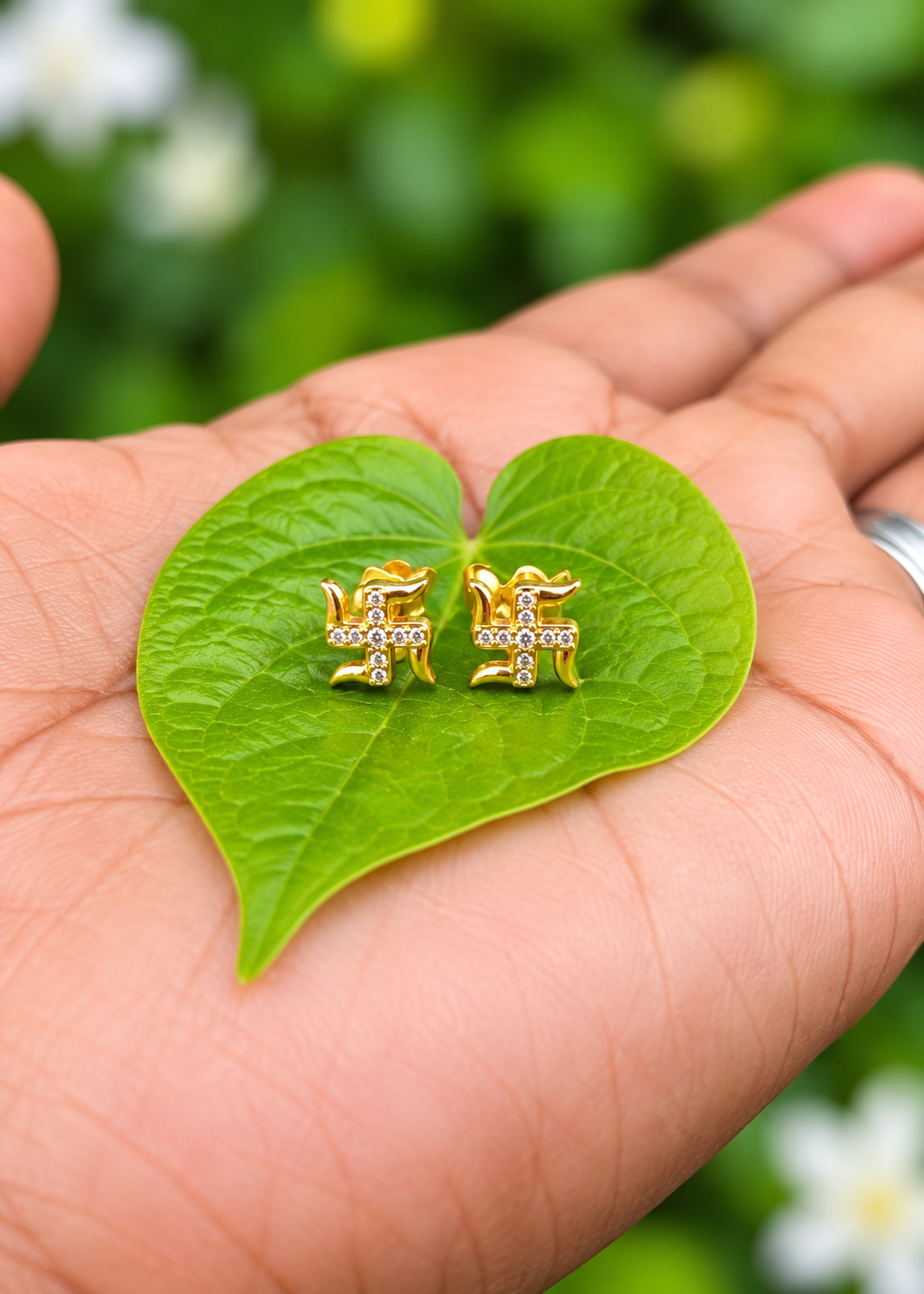 Swastik Panchaloha(impon) Earrings