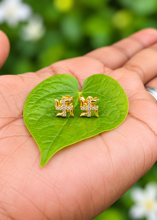 Swastik Panchaloha(impon) Earrings