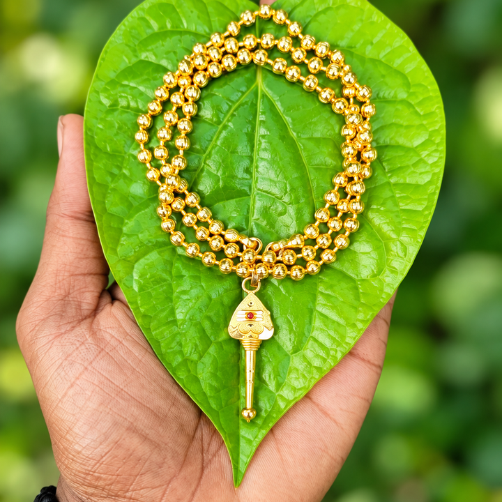 Panchaloha(impon) Ball Mala with Vel Pendant