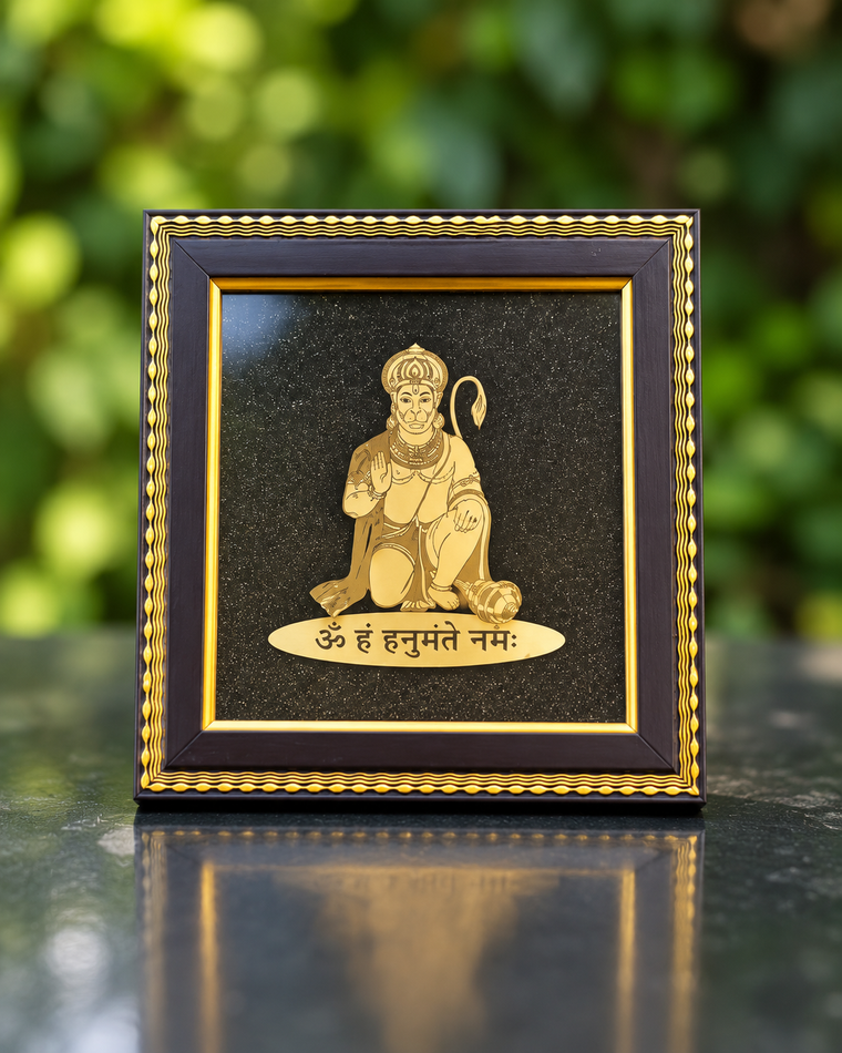 Hanuman Ji Pyrite Frame