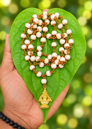 Sabarimala Special Tulasi Copper Cap Mala With Ayyappa Dollar