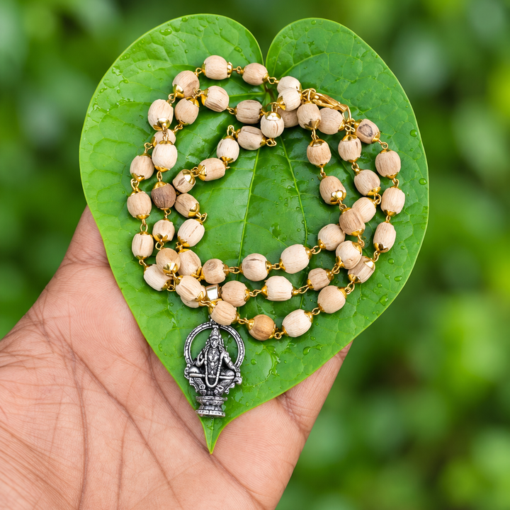 Tulasi Gold Plated Mala With Ayyappa Dollar