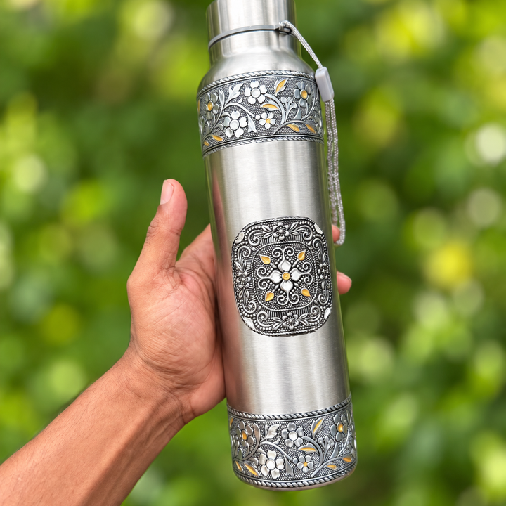 Stain Less Steel  Design Flask