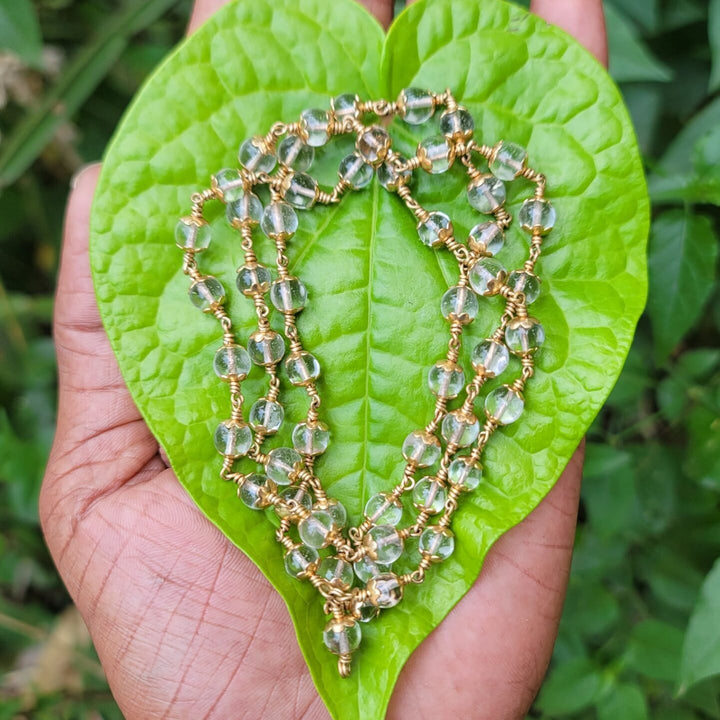 Spatika Panchaloha(Impon)Mala 6mm- 54 beads