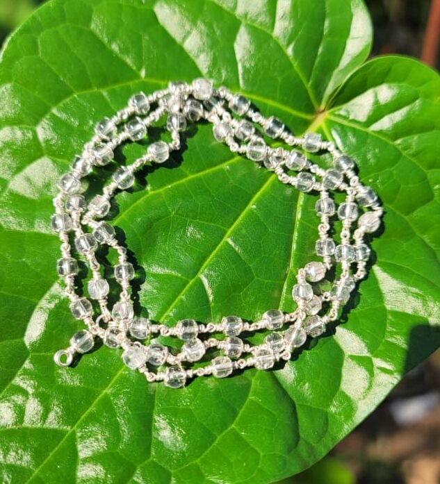Spatika Mala Silver(925) With Cap – 4mm