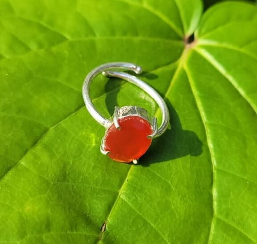 Carnelian Gem Ring (free size)