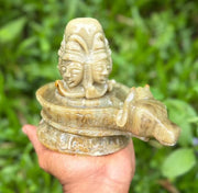 Cats Eye Panchamukhi Shivalinga statue-1.5kg