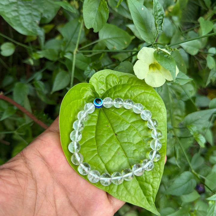 Spatika with evil eye Bracelet 8mm