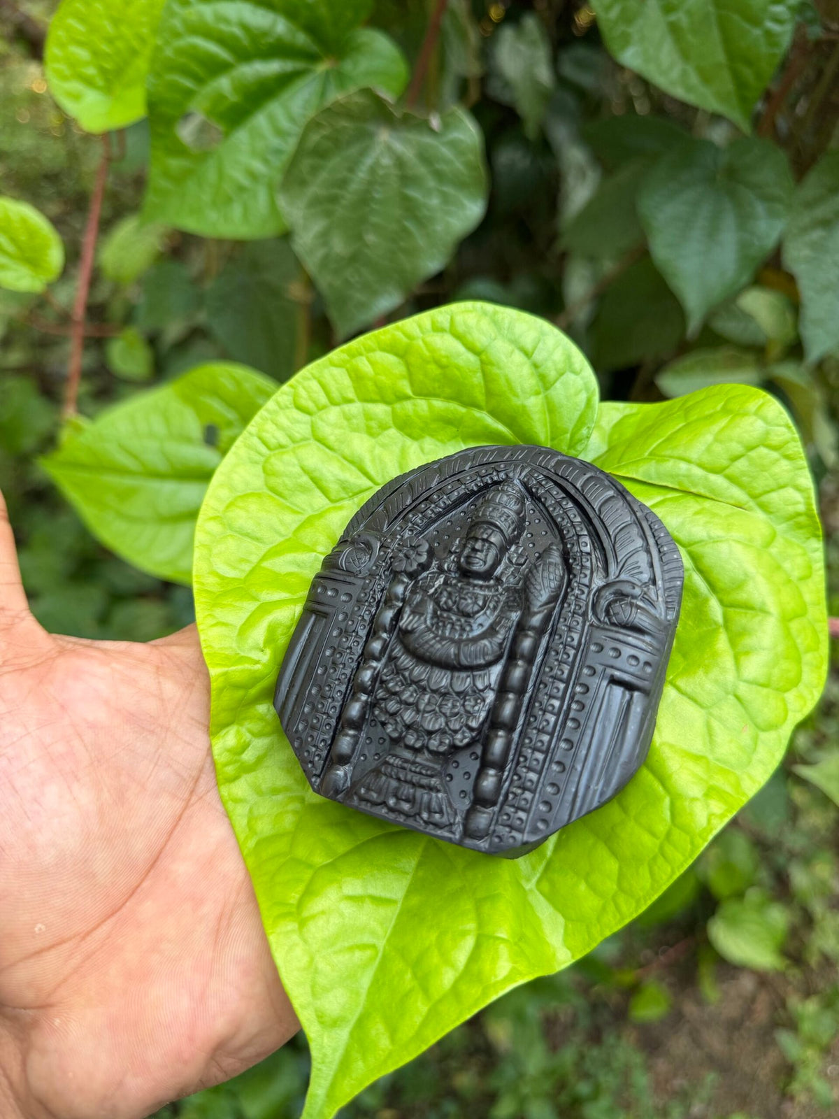Shaligram stone with Venkateshwara (Thirupathi Balaji)