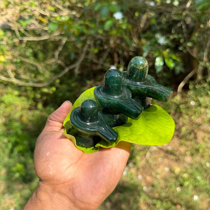 Green stone Emerald Shivalinga (green jade ) (20- 115 grm)-Type B