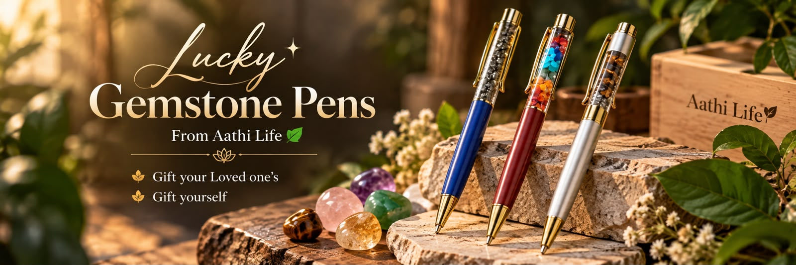 Lucky Gemstone Pens