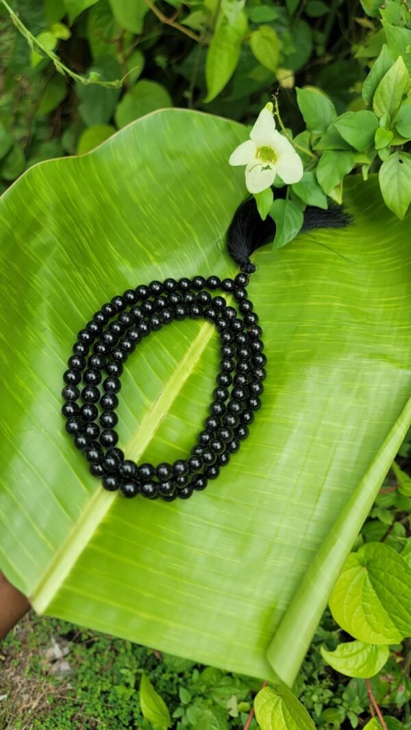Black Obsidian Gemstone Mala 108 Pearls