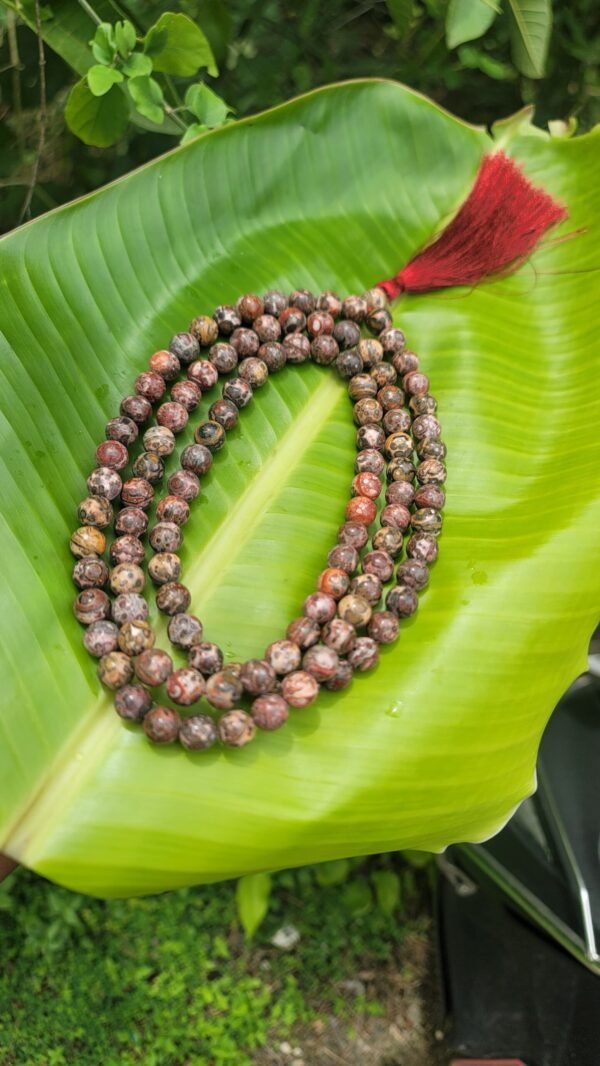 Leopard Skin Jasper Gemstone Mala 108 Pearls