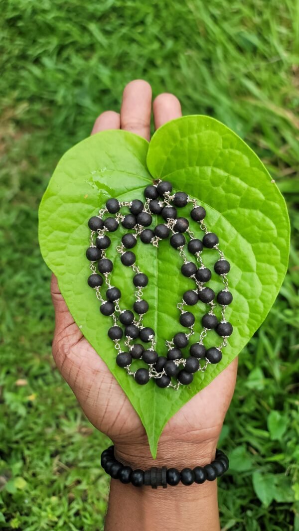 Karungali Metal Cap Mala – 8mm 54 Pearls