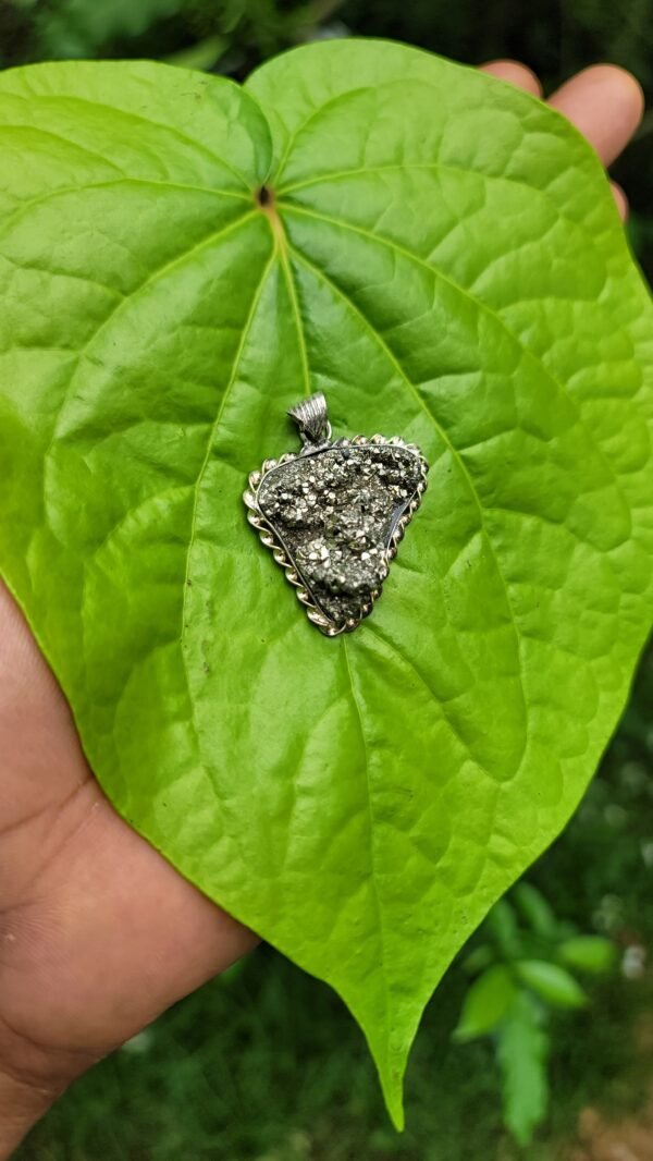 Green Pyrite Gem Stone Pendant