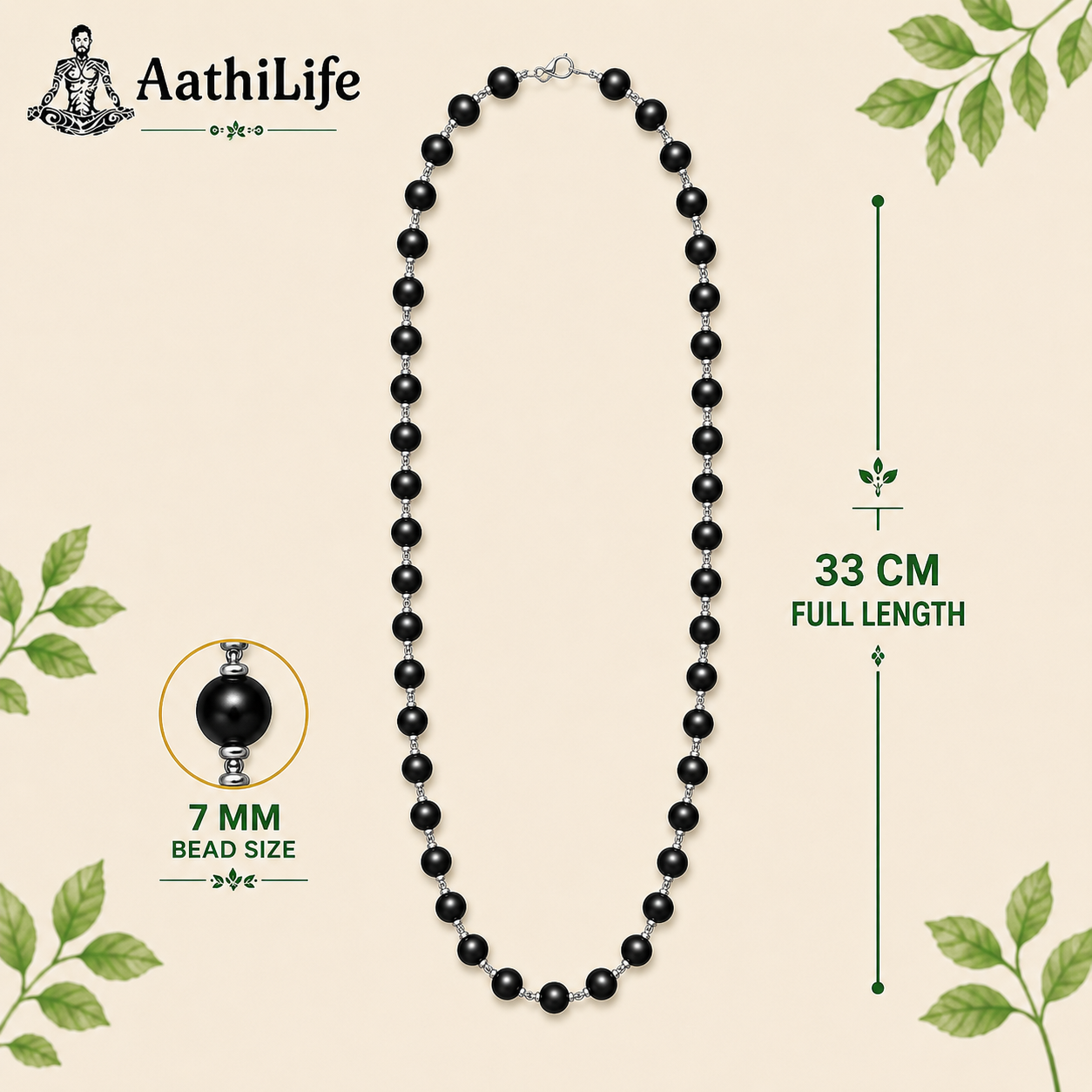 Karungali German Silver Mala -7 MM - Image 2