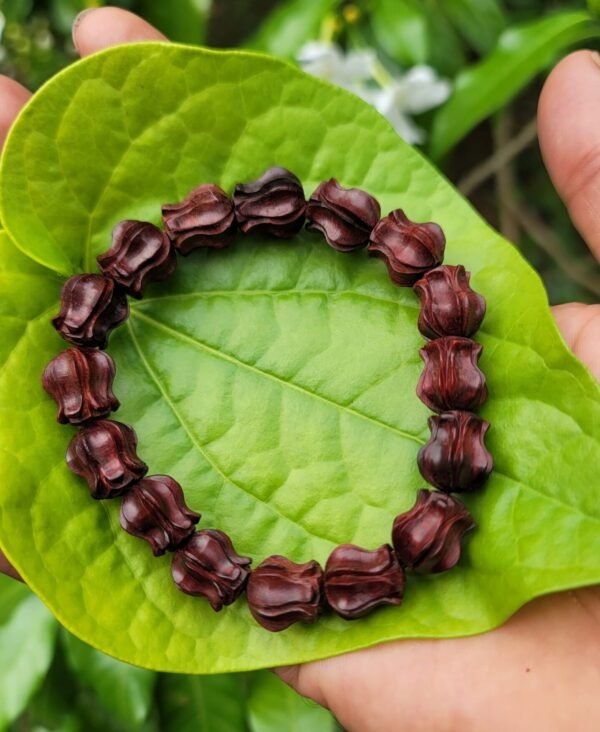 Red Sandalwood Bracelet (FLOWER) - 14MM