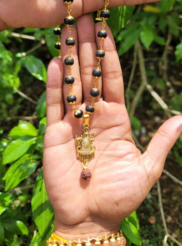 Karungali mala 8mm with Shiva Rudrahsha Dollar