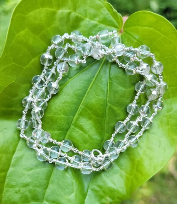 Spatika Mala Silver(925) With Cap – 6mm