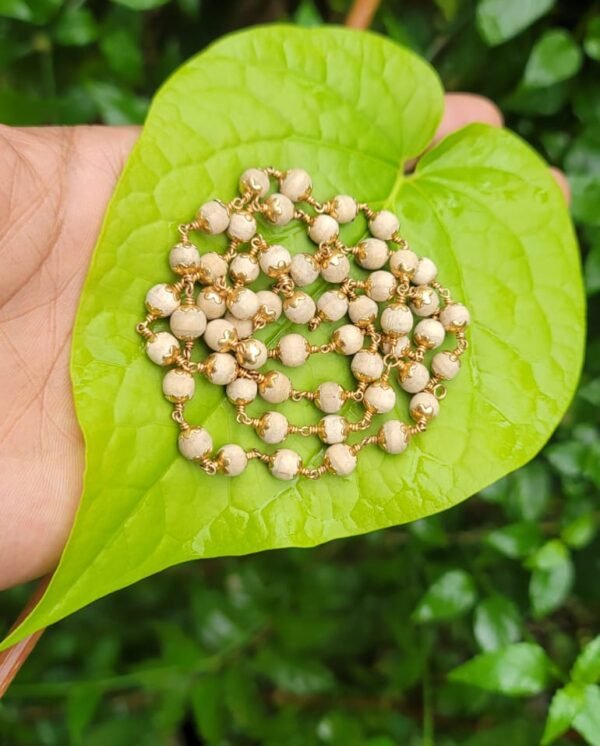 Tulasi Impon (panchaloka) mala 6mm 54 beads (Ayyappa Mala)