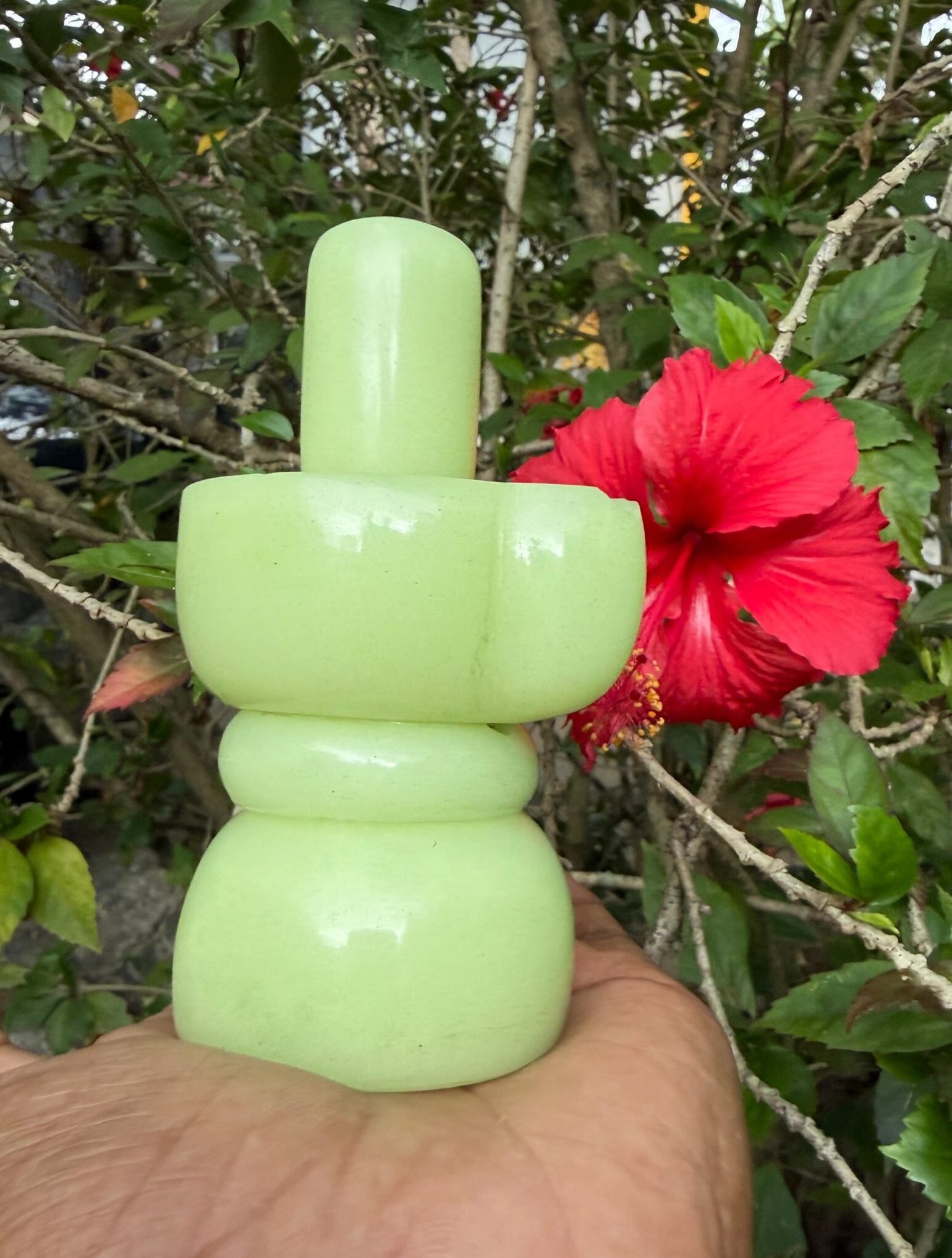 Glowing Shivalinga (500gram)-4.75inch - Image 2