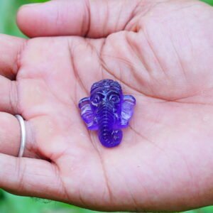 Amethyst Ganesha Head-1inch