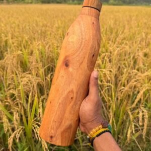 Copper Teak Wood Water Bottle-950ml