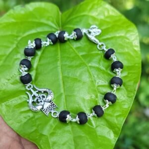 Karungali Ohm Trishul Bracelet-7mm