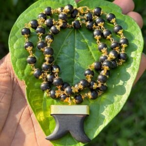 Karungali Gold Plated with Tiger Teeth Pendant-7mm